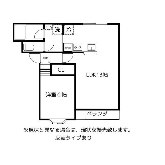フィールドヴィレジィT1(1LDK/3階)の間取り写真