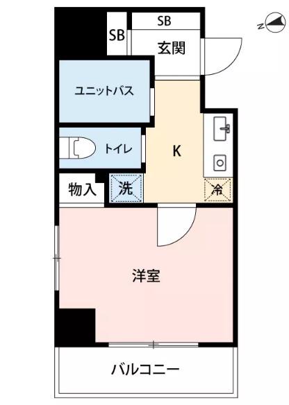 スカイコートヴァンテアン早稲田(1K/9階)の間取り写真
