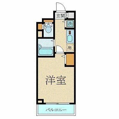 フェニックス五反田(1K/6階)の間取り写真