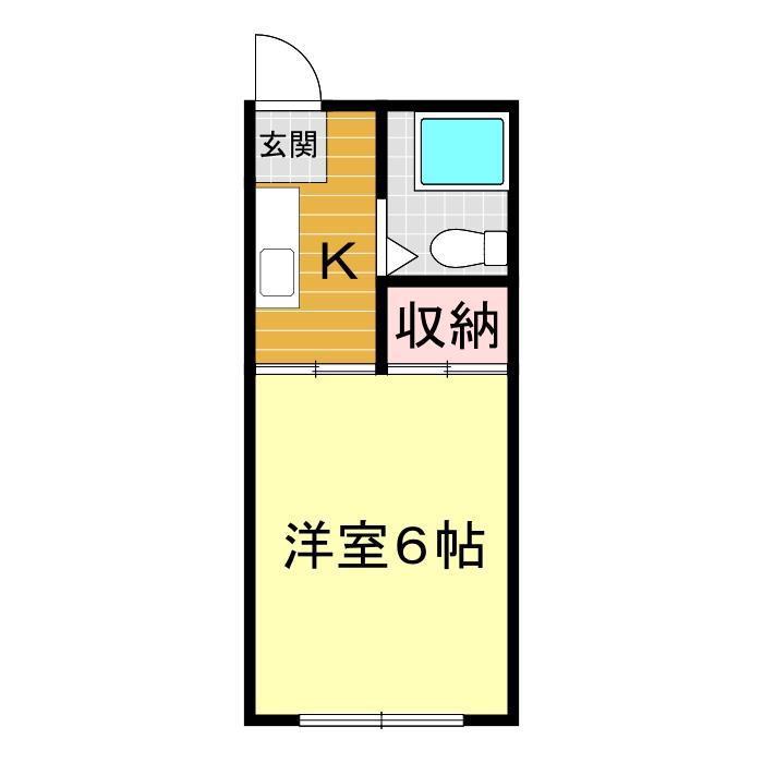生野ハイツ(1K/2階)の間取り写真