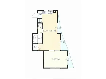 RUNA中丸子(1LDK/2階)の間取り写真