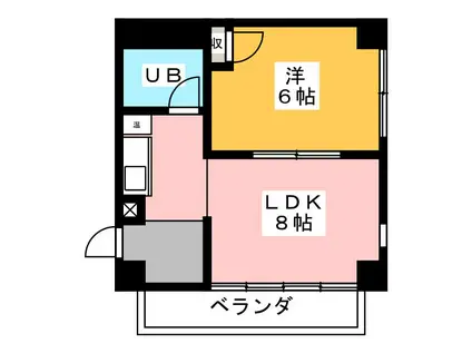NOA松野(1DK/3階)の間取り写真