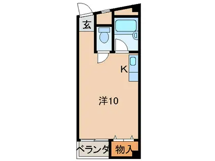 ピュア紀三井寺(ワンルーム/3階)の間取り写真