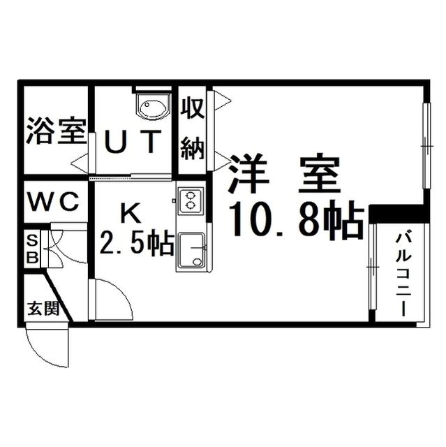 GRACE TIARA(1K/3階)の間取り写真