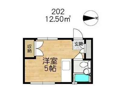 メゾン・サクラ(ワンルーム/2階)の間取り写真