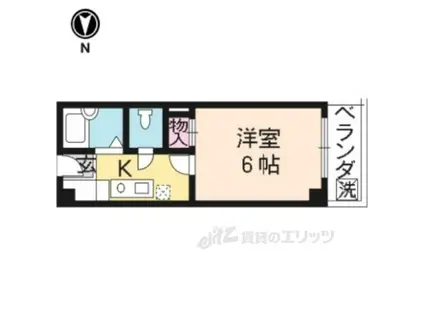 VILLA WISTARIA(1K/3階)の間取り写真