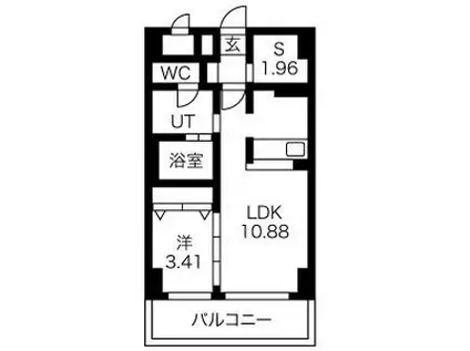 あさひグランレジデンシア高崎 I(1SLDK/5階)の間取り写真