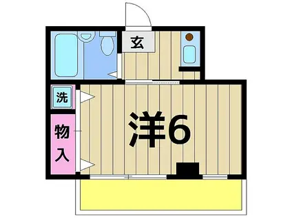 M・Kビル竹の塚(1K/3階)の間取り写真