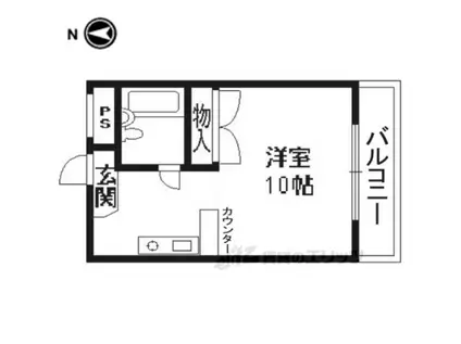 グレースYYU30(ワンルーム/3階)の間取り写真