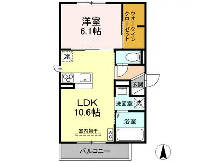 ＪＲ東北本線 盛岡駅 徒歩24分 3階建 新築(1LDK/3階)の間取り写真