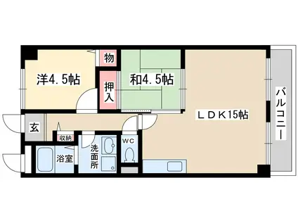 ベルフィード新大阪(2LDK/5階)の間取り写真
