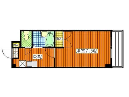 大村ビル(1DK/4階)の間取り写真