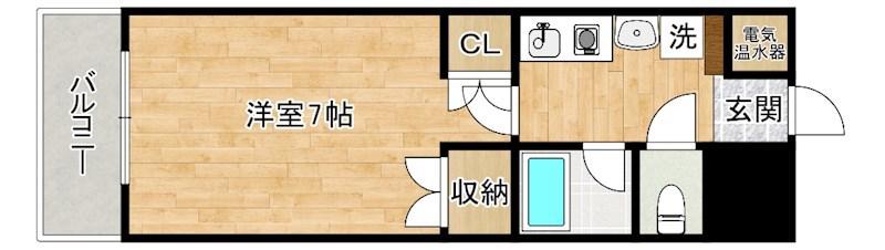 シティルーム都(1K/2階)の間取り写真