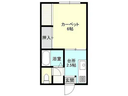 シャトレーモリ(1K/1階)の間取り写真