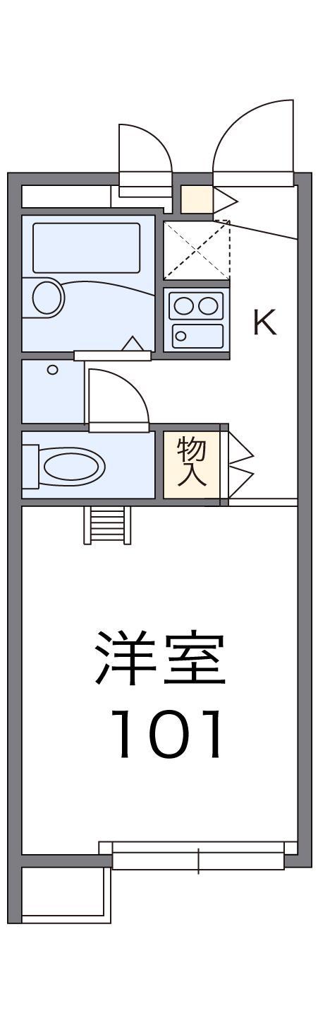 レオパレスα(1K/2階)の間取り写真