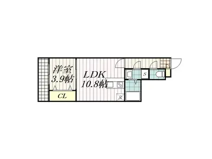 明幸3番館(1LDK/1階)の間取り写真