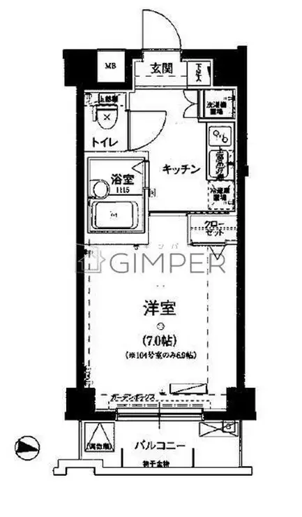 リヴシティ新宿弐番館 2階階 間取り