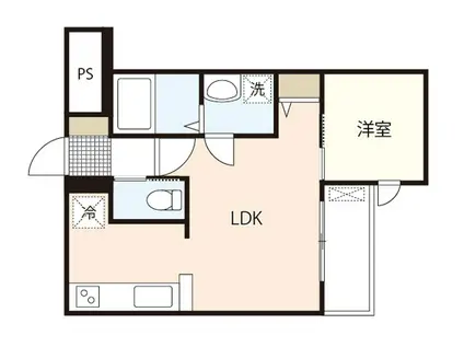 月光南観音 五番館(1LDK/3階)の間取り写真