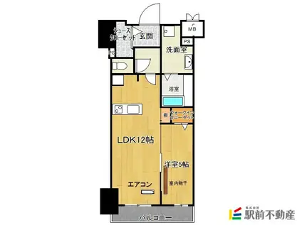 ADORABLE(1LDK/4階)の間取り写真