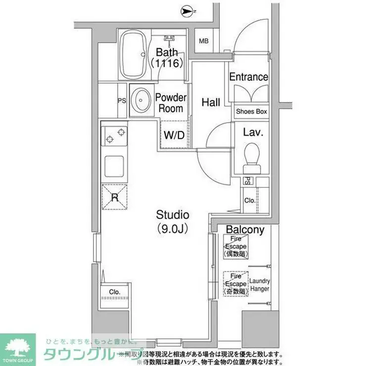 コンフォリア銀座EAST 9階階 間取り
