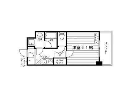 学生会館 ブランシェコール鷺沼(1K/2階)の間取り写真