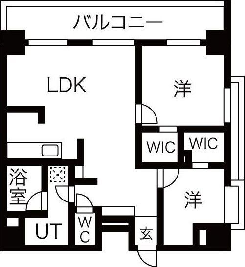 アーバンポイント高崎(2LDK/5階)の間取り写真