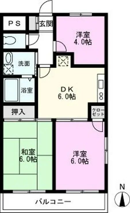 アネックスタナカ 3階階 間取り