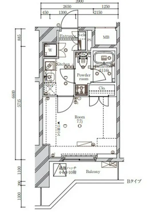 SYFORMEIRIYA 4階階 間取り