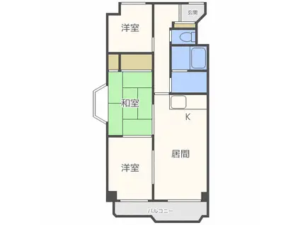 αNEXT北27条(3LDK/4階)の間取り写真