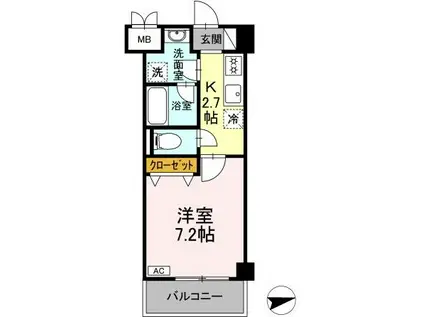 GLOIRE MANSION(1K/4階)の間取り写真