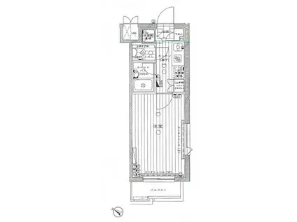 ルーブル新宿西落合七番館(1K/4階)の間取り写真