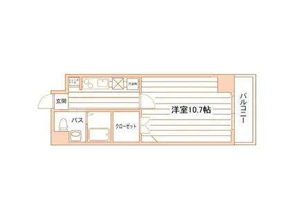 エスペランサ春日井駅前(1K/10階)の間取り写真