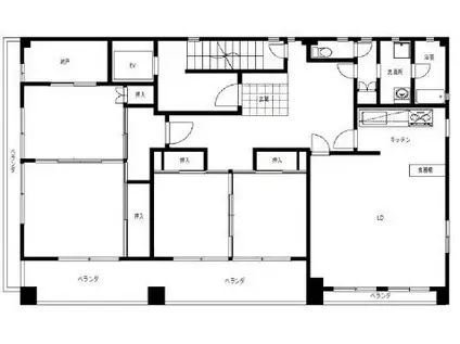 勇進ビル(4SLDK/5階)の間取り写真