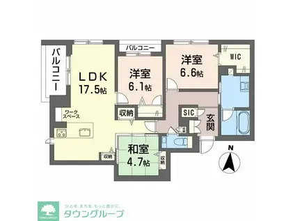 メゾン シュクレ(3LDK/2階)の間取り写真