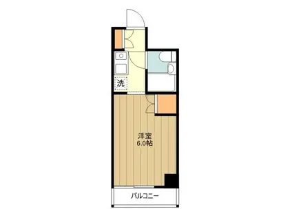 ルミエール八王子(1K/1階)の間取り写真