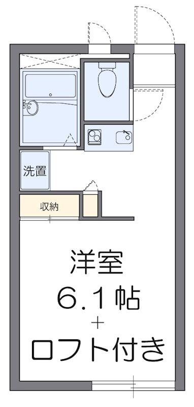 レオパレスブルーリバー(1K/1階)の間取り写真
