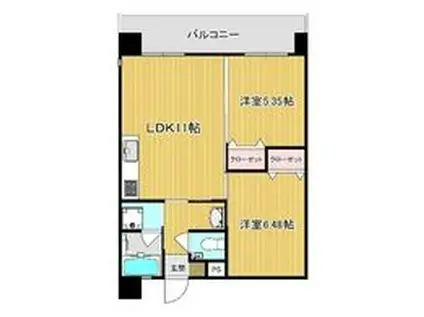 MAISON SAKURA(2LDK/3階)の間取り写真