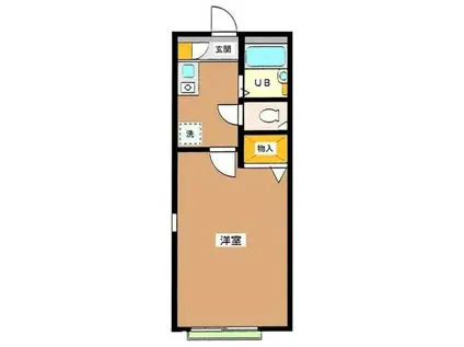 アグラード(1K/1階)の間取り写真