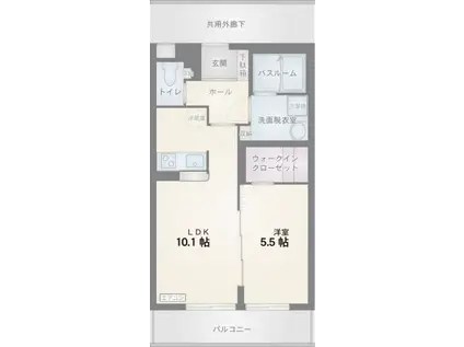 セレスト(1LDK/4階)の間取り写真