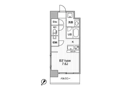 ジェイエムエフレジデンス町田(ワンルーム/1階)の間取り写真