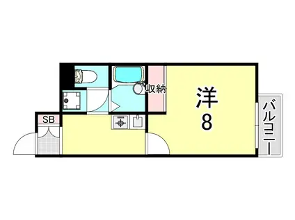 レオネクストさくら五段坂II(1K/1階)の間取り写真