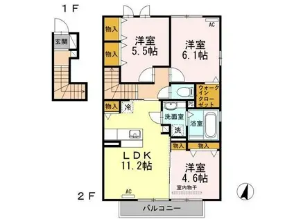 シードリーム(3LDK/2階)の間取り写真