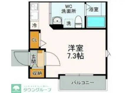 ザドチェスター(ワンルーム/2階)の間取り写真