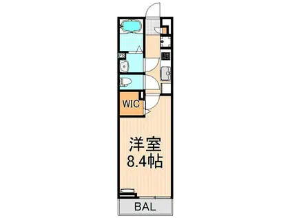 リブリ・レクレドール(1K/1階)の間取り写真
