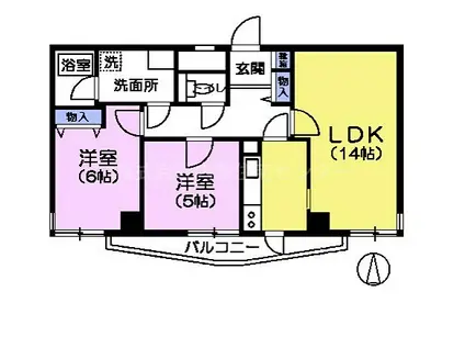 ライブスペース田無(2LDK/3階)の間取り写真
