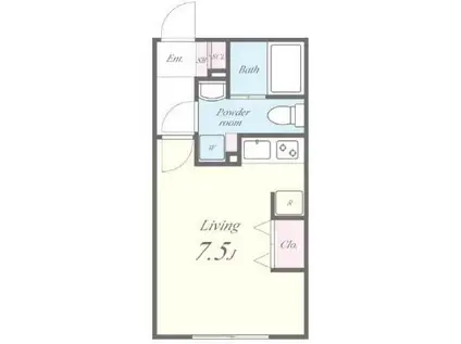 LUORE新江古田(ワンルーム/4階)の間取り写真