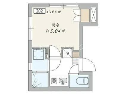 アプリコットハウス上高田(1K/2階)の間取り写真
