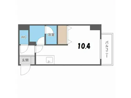 グランドサクセス(1K/3階)の間取り写真