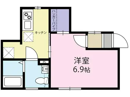 東京メトロ千代田線 千駄木駅 (1K/1階)の間取り写真