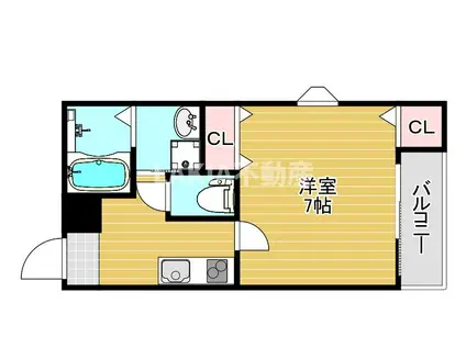 フジパレス天王寺東II番館(1K/3階)の間取り写真